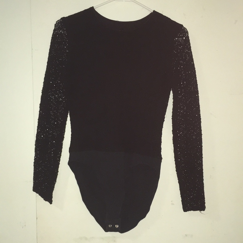Vintage black long sleeve bodysuit